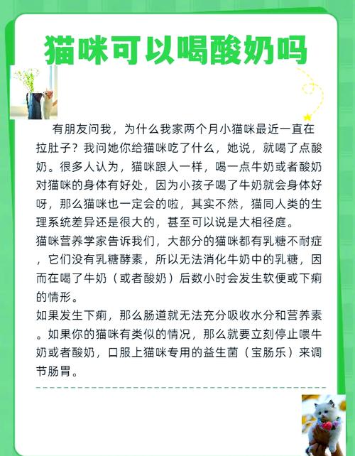 可以喂猫咪吃酸奶吗?