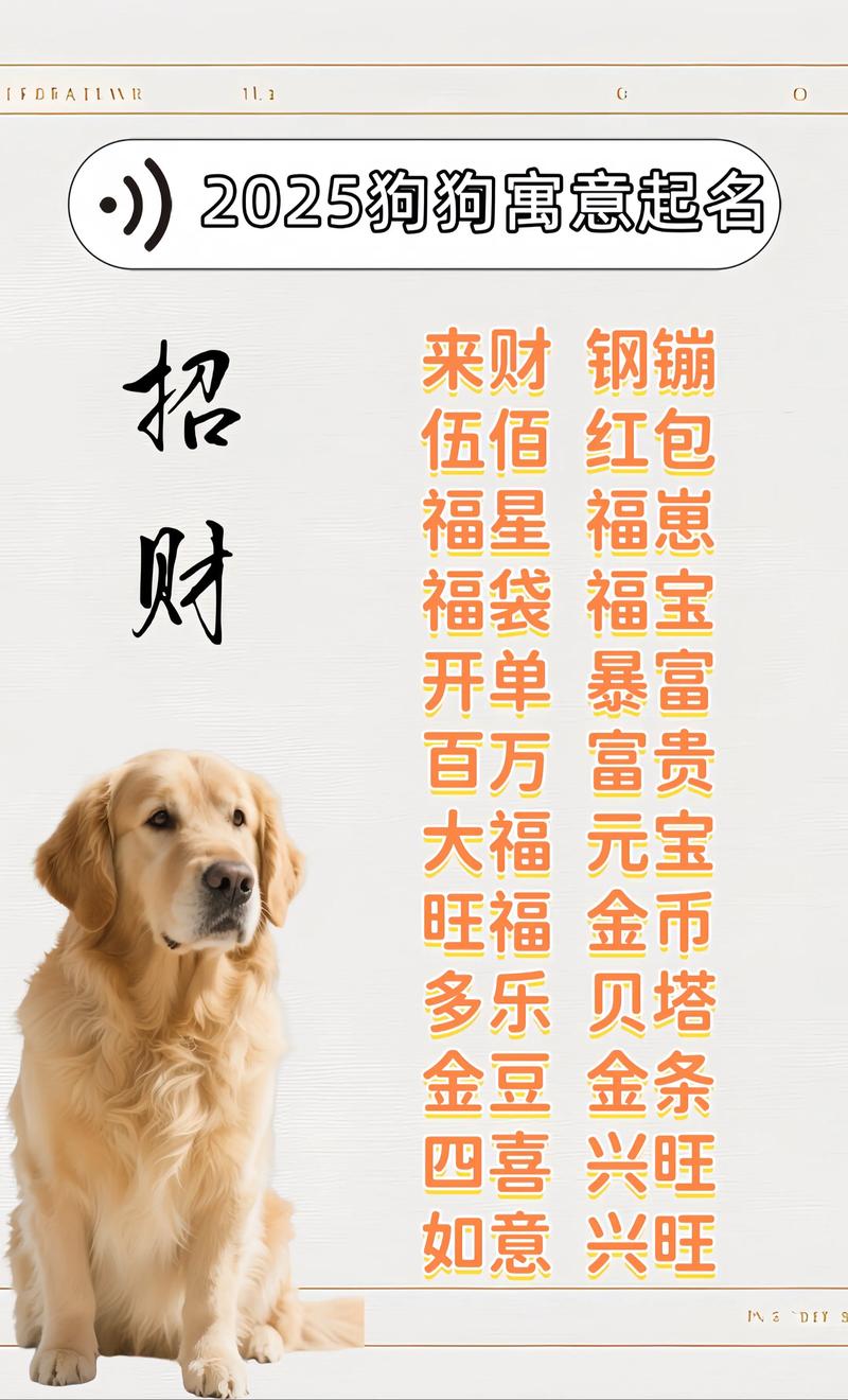 金毛犬有招财寓意的名字有哪些?